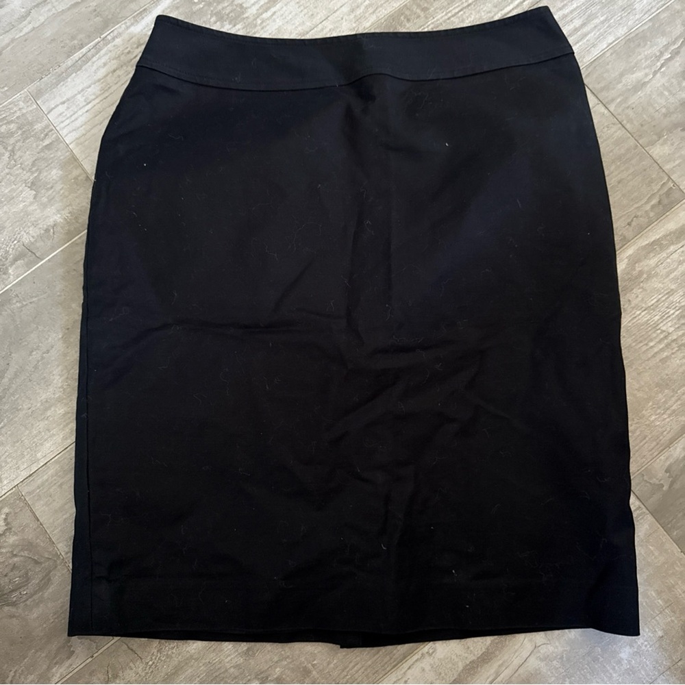 Halogen Skirt Womens Size 6 Black Pencil Cotton/spandex Career Work Basics Lined